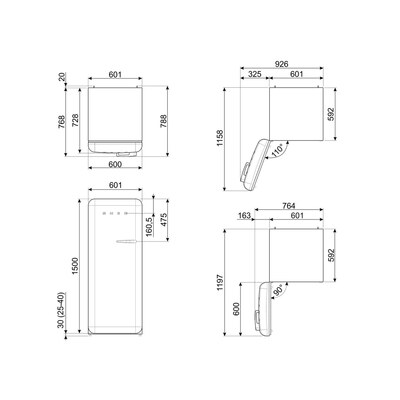 ��������������� ����������� Smeg FAB28LPB6