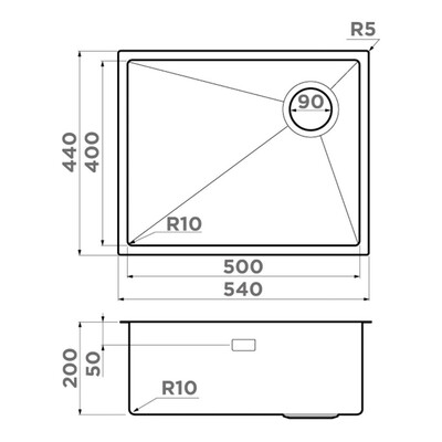 ����� ��� ����� �� ����������� ����� Omoikiri Taki 54-U/IF Side SF GM, ������� 4997582 � ���� 10