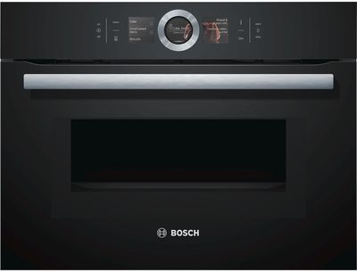 Встраиваемый компактный электрический духовой шкаф с паром и СВЧ Bosch CMG6764B1