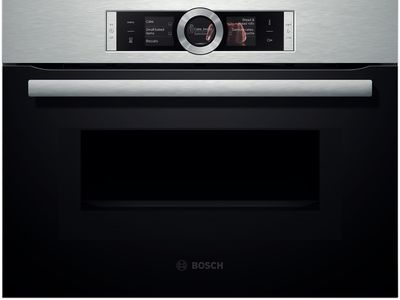 Встраиваемый компактный электрический духовой шкаф с СВЧ Bosch CMG636BS1