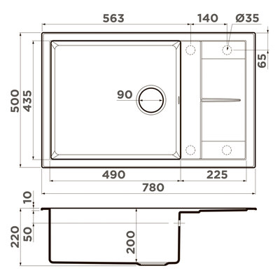 ������������ ����� ��� ����� Omoikiri Sumi 78A-LB GR