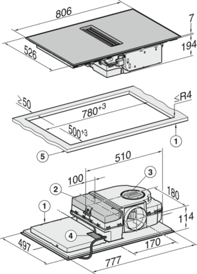 ������������ ������ � �������� Miele KMDA 7473-1 FR, ������� KMDA7473-1FR � ���� 3